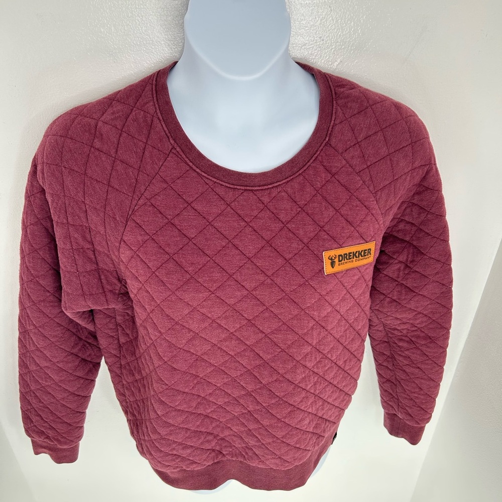 Drekker Brewing Co Quilted Sweatshirt Womens Size XL Crewneck Fargo ND Brewery - Picture 4 of 11